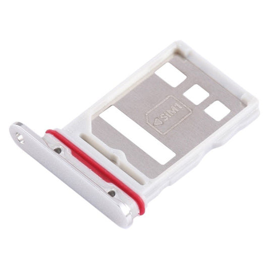For Huawei Mate 50 Pro 4G SIM Card Tray Holder Replacement Part (without Logo) - Silver