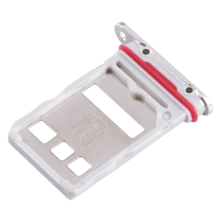For Huawei Mate 50 Pro 4G SIM Card Tray Holder Replacement Part (without Logo) - Silver
