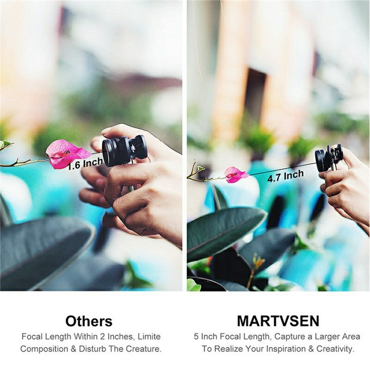 MARTVSEN M1 10X Magnification Smartphone Macro Lens Universal HD Distortion Free Close Up Filter Kit