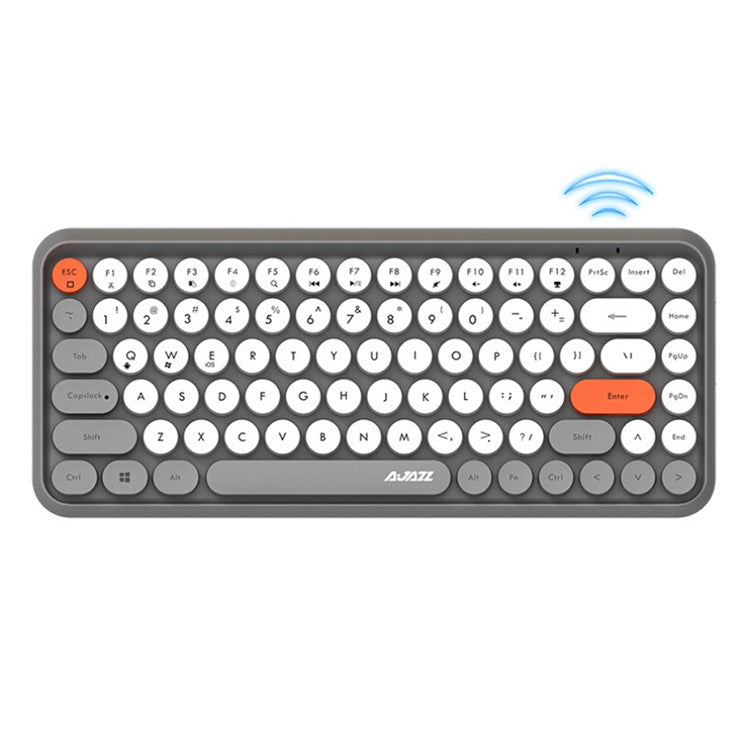 AJAZZ 308I Wireless Bluetooth Keyboard Mini Portable 84-Key Keyboard - Grey