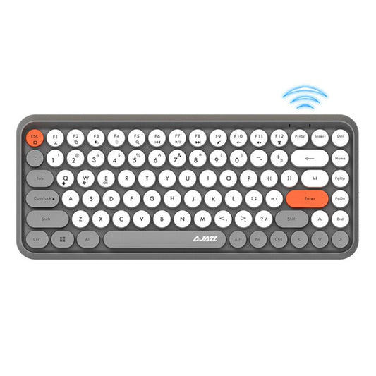 AJAZZ 308I Wireless Bluetooth Keyboard Mini Portable 84-Key Keyboard - Grey