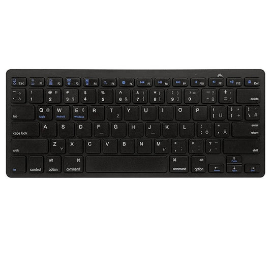 X5 Lightweight Ultra-thin Bluetooth Keyboard Portable Wireless Keyboard for Apple/Android OS (German) - Black