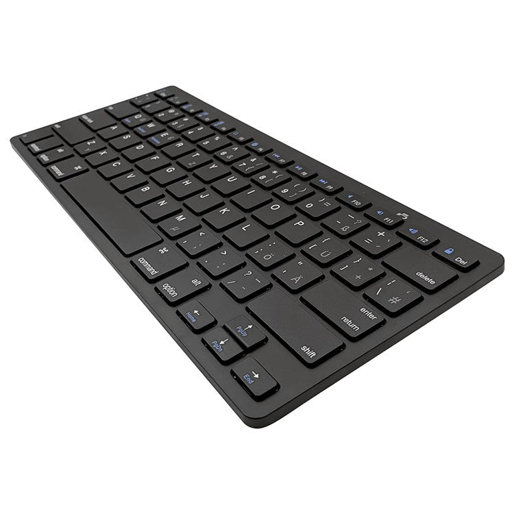 X5 Lightweight Ultra-thin Bluetooth Keyboard Portable Wireless Keyboard for Apple/Android OS (German) - Black