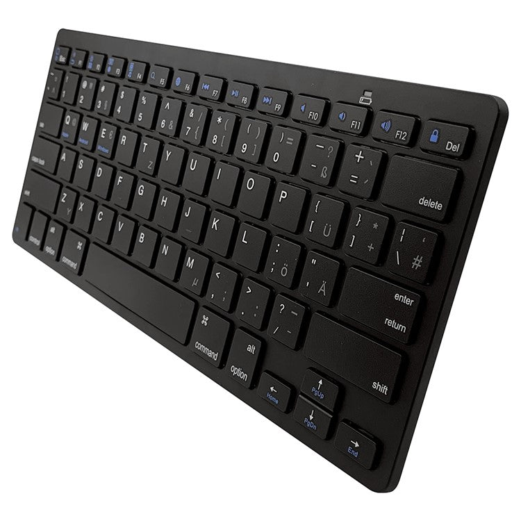 X5 Lightweight Ultra-thin Bluetooth Keyboard Portable Wireless Keyboard for Apple/Android OS (German) - Black