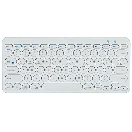 K380 Bluetooth 5.0 Wireless 78 Keys Keyboard Low Noise Computer Laptop Round Keycaps Keyboard - White