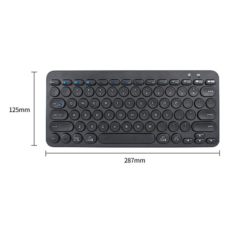 K380 Bluetooth 5.0 Wireless 78 Keys Keyboard Low Noise Computer Laptop Round Keycaps Keyboard - White