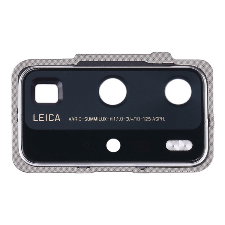 For Huawei P40 Pro OEM Back Camera Lens Holder Cover with Glass Part (without Logo) - Silver
