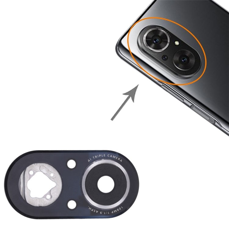 For Honor 50 SE OEM Back Camera Lens Holder Cover with Glass Replacement Part (without Logo)