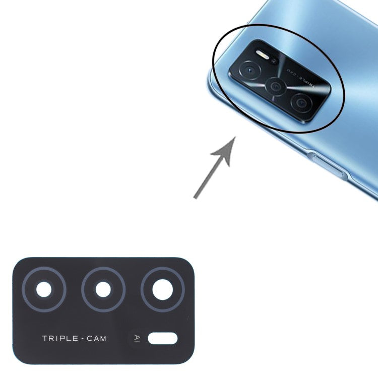 For Oppo A16 / A16s / A54s Rear Camera Lens Cover Phone Replacement Part (without Logo)