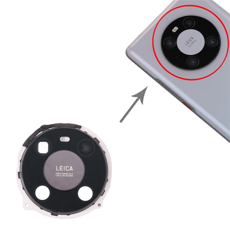 For Huawei Mate 40 Pro 4G / 5G OEM Back Camera Lens Holder Cover with Glass Part (without Logo) - White