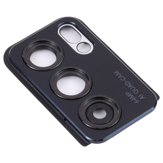 For Oppo Reno6 5G PEQM00 CPH2251 OEM Back Camera Lens Holder Cover with Glass Part (without Logo) - Black