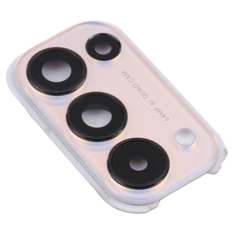 For Oppo Reno5 5G PEGM00 PEGT00 CPH2145 OEM Back Camera Lens Holder Cover with Glass Part (without Logo) - White