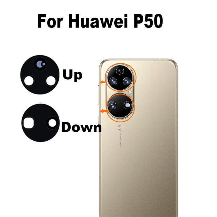 For Huawei P50 4G Phone Rear Camera Lens Cover Replacement Part (without Logo)