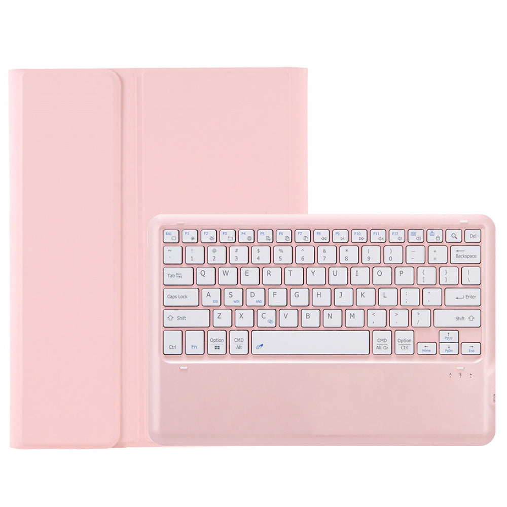 A810B For Samsung Galaxy Tab S10+ / S9 FE+ / S9+ 12.4&quot; X610 / X616 Detachable Bluetooth Keyboard Case Pencil Slot Tablet Case - Pink