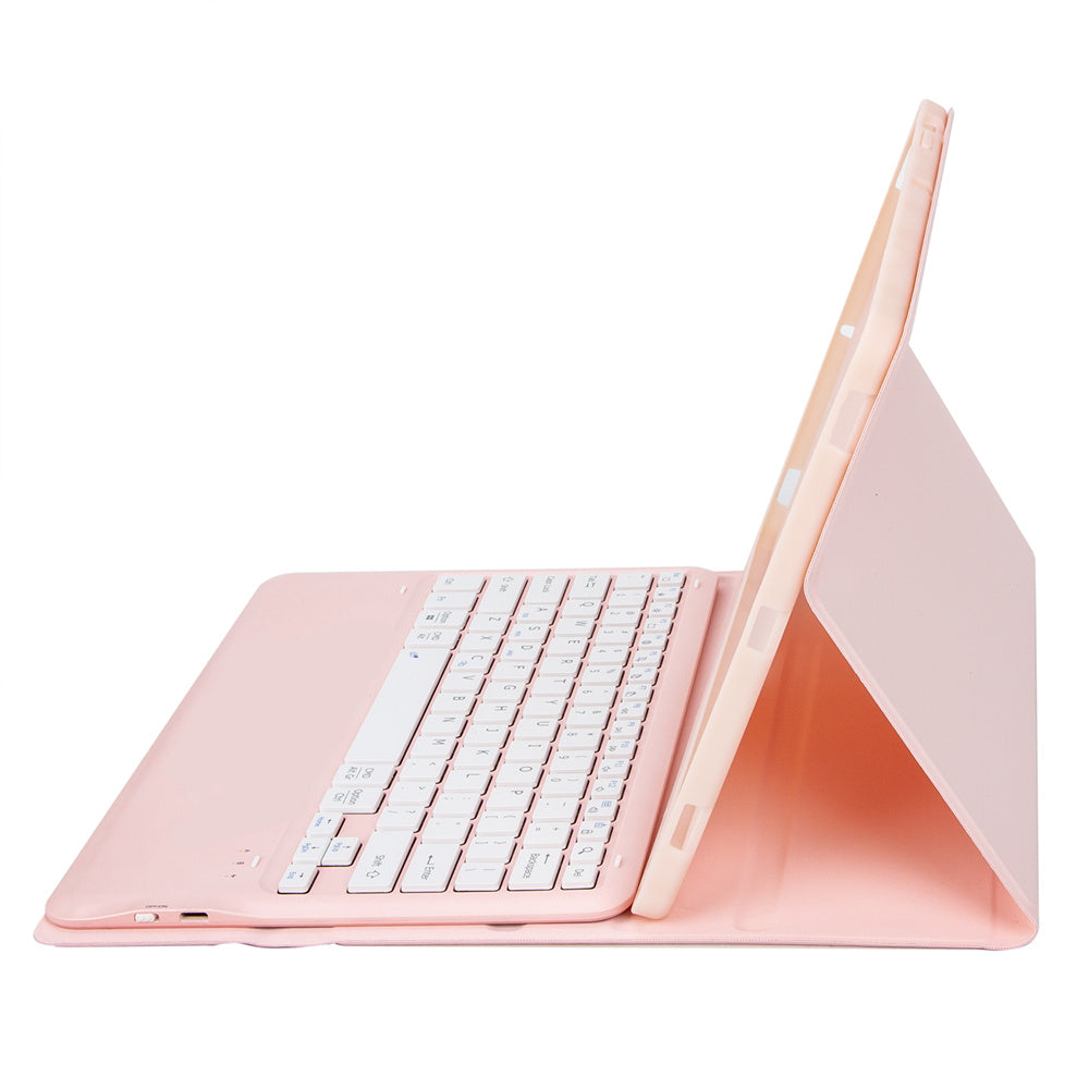 A810B For Samsung Galaxy Tab S10+ / S9 FE+ / S9+ 12.4&quot; X610 / X616 Detachable Bluetooth Keyboard Case Pencil Slot Tablet Case - Pink