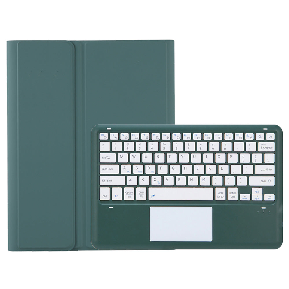 A810B-A For Samsung Galaxy Tab S10+ / S9 FE+ / S9+ 12.4&quot; X610 / X616 Bluetooth Keyboard with Touchpad Pencil Slot Tablet Case - Dark Green