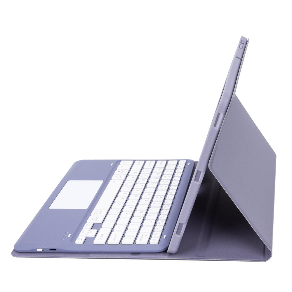 A810B-A For Samsung Galaxy Tab S10+ / S9 FE+ / S9+ 12.4&quot; X610 / X616 Bluetooth Keyboard with Touchpad Pencil Slot Tablet Case - Purple