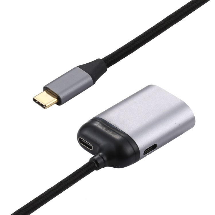 4K Type-C to DisplayPort 1.4 + PD Data Sync Adapter Cable USB-C to DP Male to Female Converter for HDTV