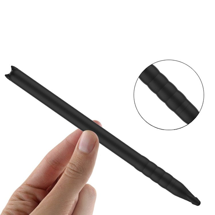For Apple Pencil Pro / Pencil (2nd Generation) Soft Silicone Protective Pencil Case Wrap Cover Sleeve - Black