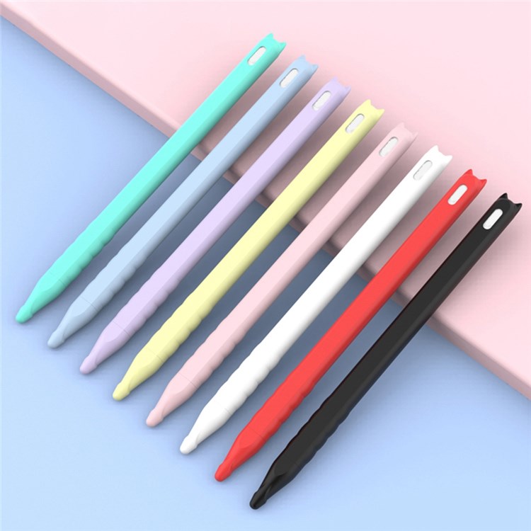 For Apple Pencil Pro / Pencil (2nd Generation) Soft Silicone Protective Pencil Case Wrap Cover Sleeve - Black