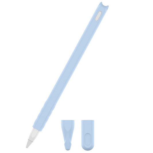 For Apple Pencil Pro / Pencil (2nd Generation) Soft Silicone Protective Pencil Case Wrap Cover Sleeve - Blue