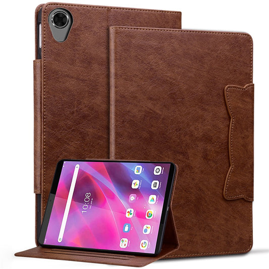 For Lenovo Tab M8 (HD) / M8 (FHD) / M8 (3rd Gen) Stand Case PU Leather Tablet Cover with Card Holder - Brown