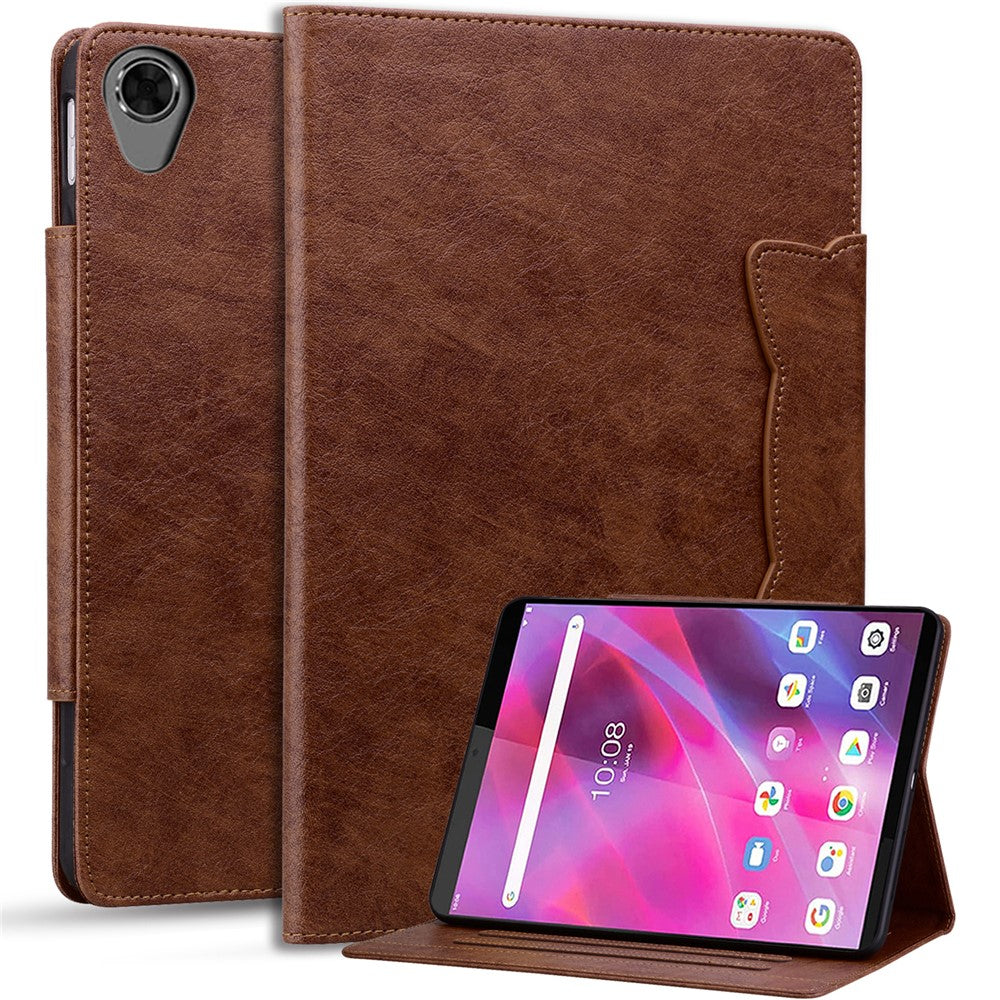 For Lenovo Tab M8 (HD) / M8 (FHD) / M8 (3rd Gen) Stand Case PU Leather Tablet Cover with Card Holder - Brown