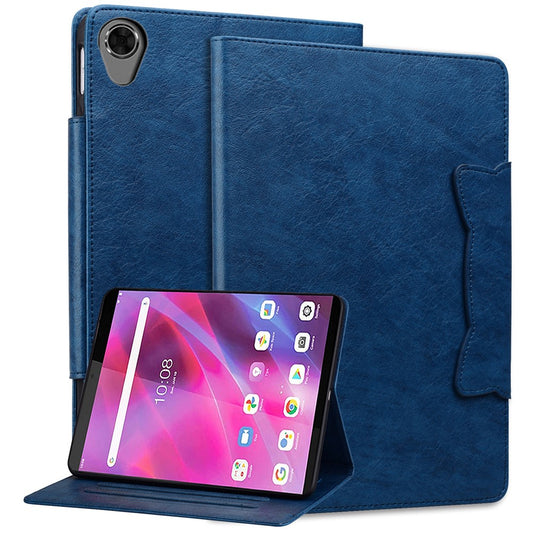 For Lenovo Tab M8 (HD) / M8 (FHD) / M8 (3rd Gen) Stand Case PU Leather Tablet Cover with Card Holder - Blue