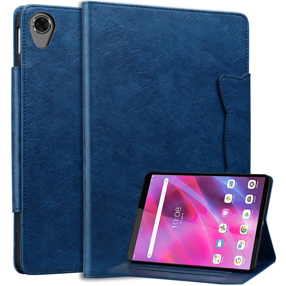 For Lenovo Tab M8 (HD) / M8 (FHD) / M8 (3rd Gen) Stand Case PU Leather Tablet Cover with Card Holder - Blue