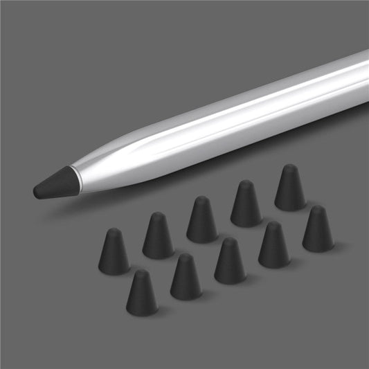 For Huawei M-Pencil 2nd / 1st Generation 10Pcs Touch Screen Stylus Pen Nib Sleeve Silicone Pen Tip Cover - Black