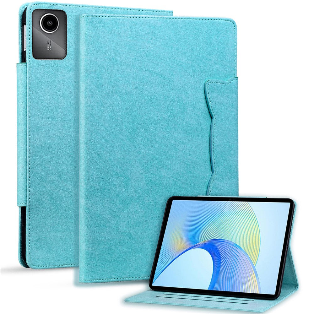 For Lenovo Tab M11 Case Anti-Scratch PU Leather Tablet Cover with Card Slots - Sky Blue
