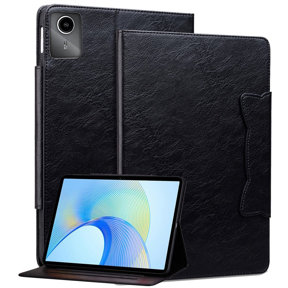 For Lenovo Tab M11 Case Anti-Scratch PU Leather Tablet Cover with Card Slots - Black