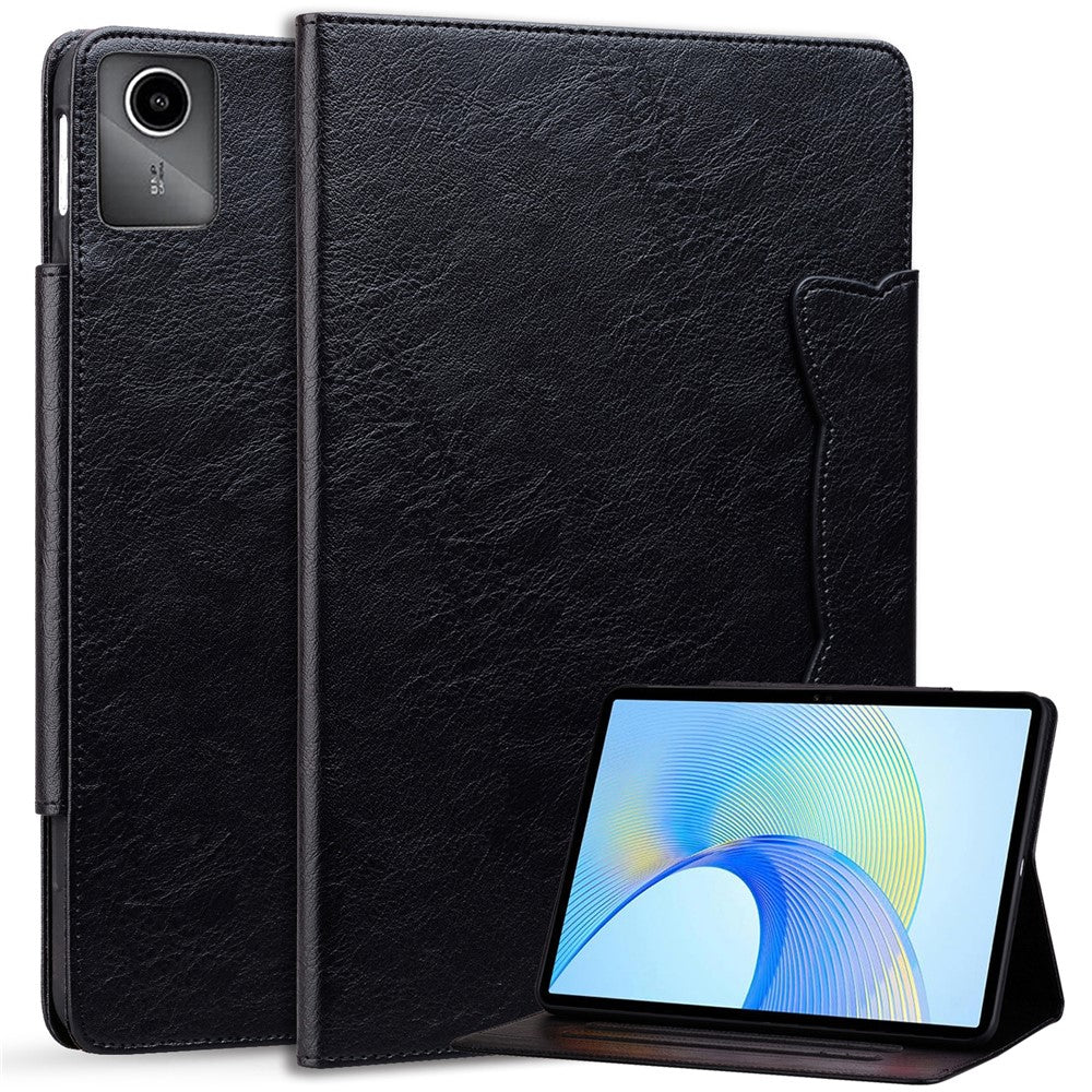 For Lenovo Tab M11 Case Anti-Scratch PU Leather Tablet Cover with Card Slots - Black