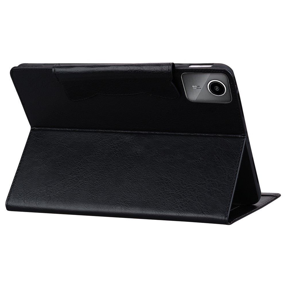 For Lenovo Tab M11 Case Anti-Scratch PU Leather Tablet Cover with Card Slots - Black