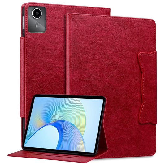 For Lenovo Tab M11 Case Anti-Scratch PU Leather Tablet Cover with Card Slots - Red