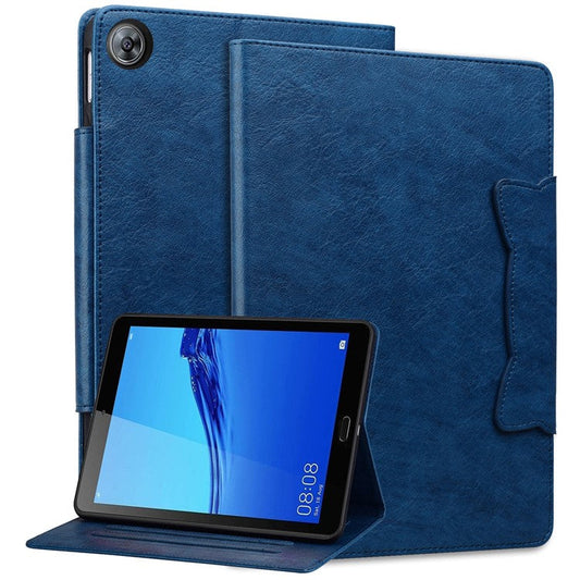 For Huawei MediaPad M5 8 (8.4-inch) Case PU Leather Folio Stand Tablet Cover Cute Magnetic Clasp - Blue