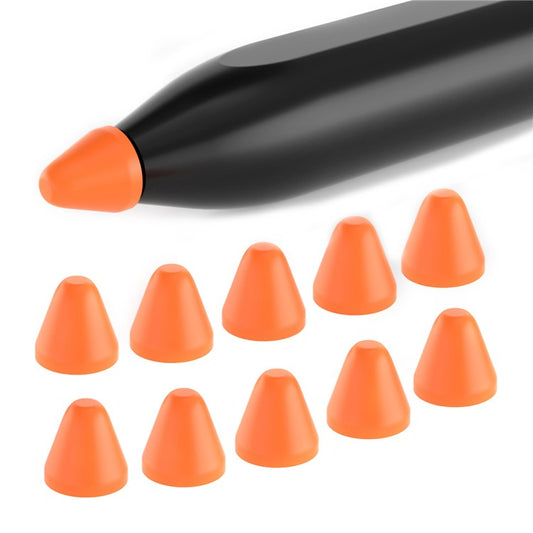 For Xiaomi Smart Pen 10Pcs Soft Silicone Pen Tip Cover Touch Screen Stylus Pen Nib Sleeve - Orange