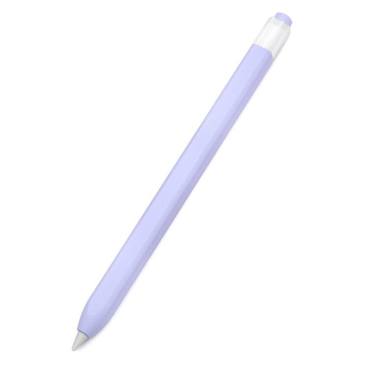 For Apple Pencil (1st Generation) Jelly Stylus Pen Silicone Sleeve Protective Cover (Short Version) - Purple