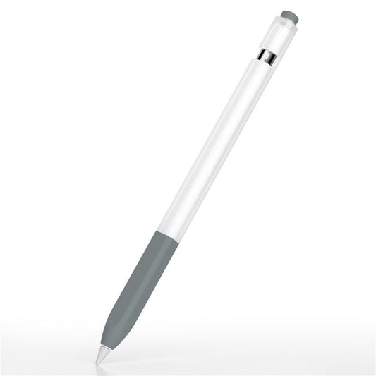 For Apple Pencil (1st Generation) Jelly Stylus Pen Silicone Protective Sleeve Drop-proof Cover - Grey