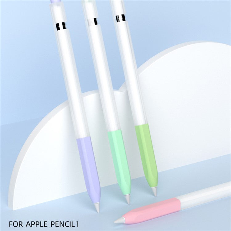 For Apple Pencil (1st Generation) Jelly Stylus Pen Silicone Protective Sleeve Drop-proof Cover - Pink