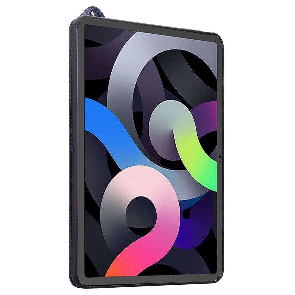 For Lenovo Tab P11 TB-J606F Case Hand Strap Kickstand Leather Tablet Cover - Blue