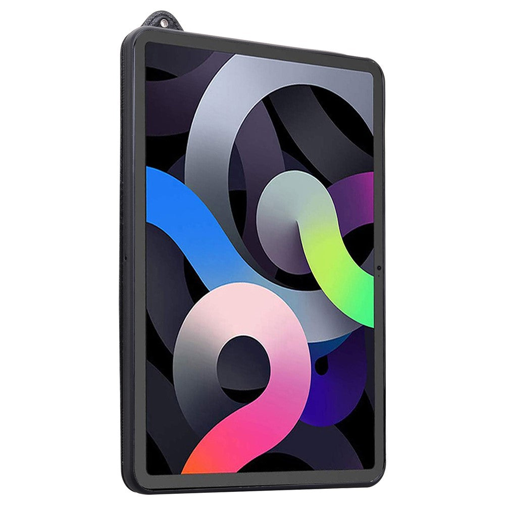 For Lenovo Tab P11 TB-J606F Case Hand Strap Kickstand Leather Tablet Cover - Black