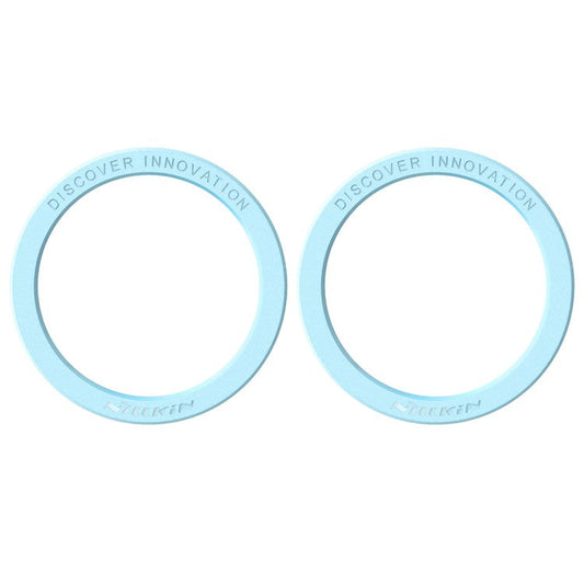 NILLKIN SnapLink Air 2Pcs Mobile Phone Magnetic Sticker Charging Adsorption Ring Compatible with Magsafe Wireless Charger - Blue