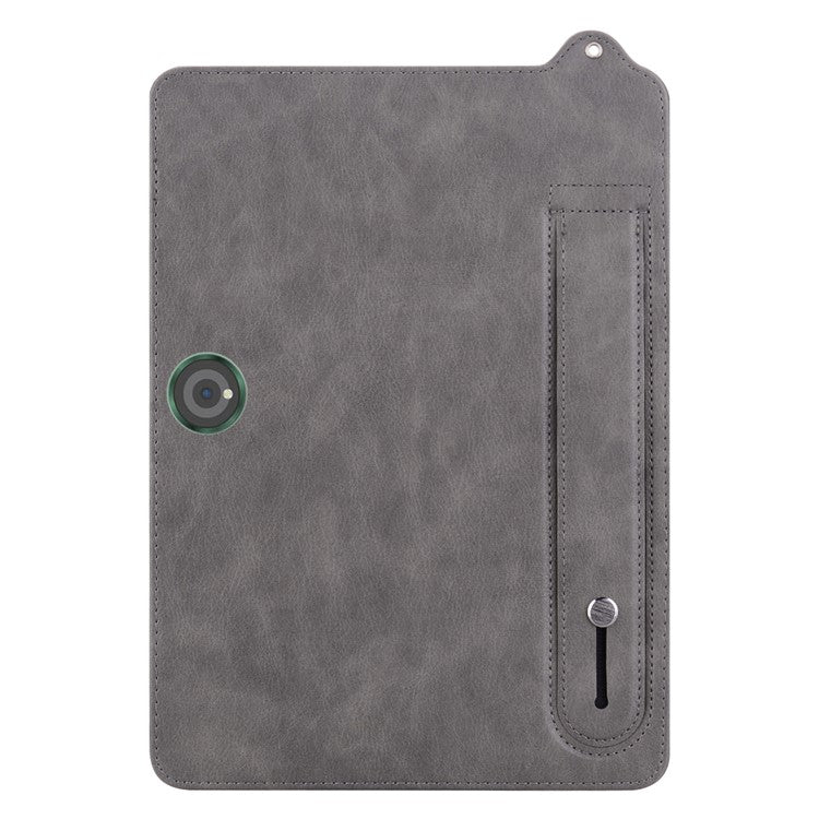 For OnePlus Pad / Oppo Pad 2 Tablet Case Hand Strap Kickstand Leather Cover - Grey