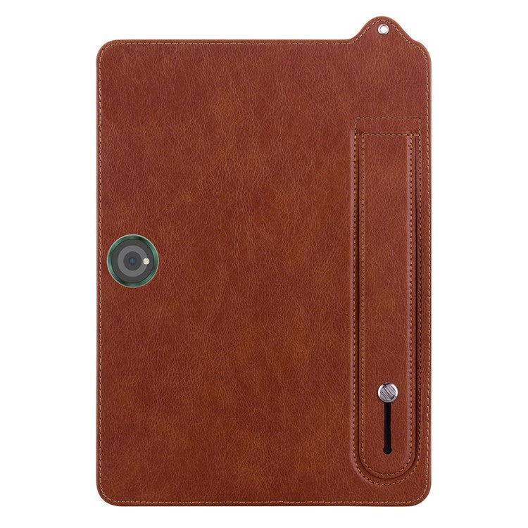 For OnePlus Pad Pro Case Hand Strap Kickstand Leather Tablet Cover - Brown