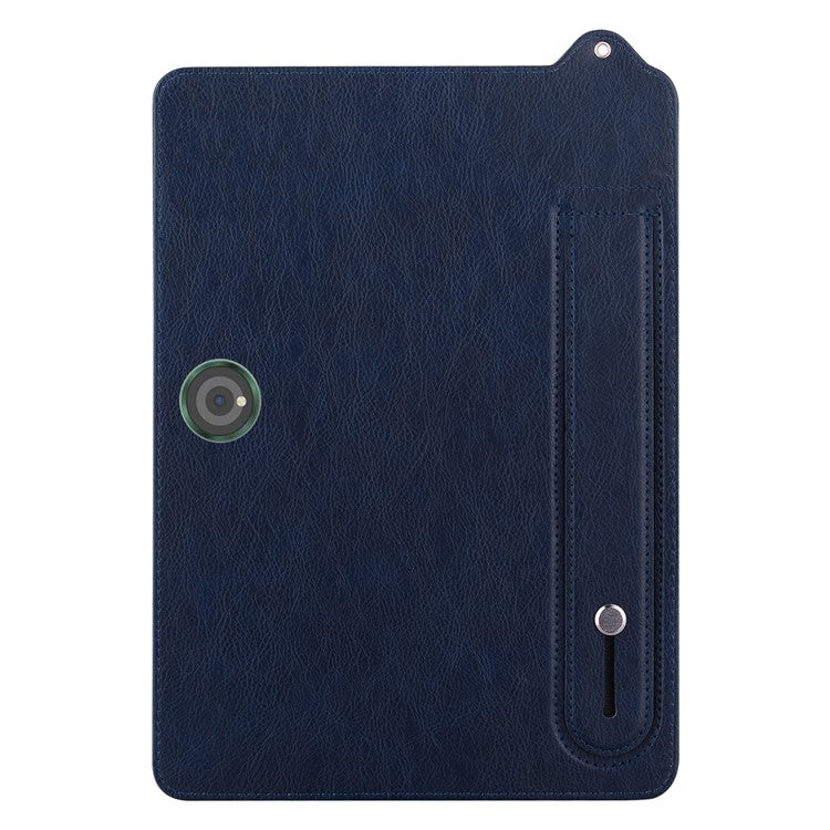 For OnePlus Pad Pro Case Hand Strap Kickstand Leather Tablet Cover - Blue