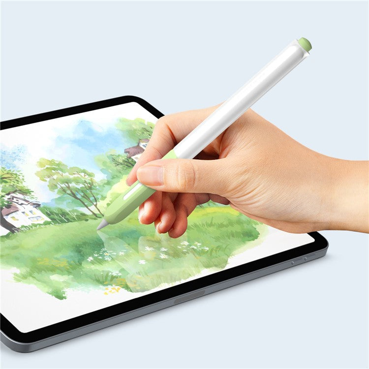 For Apple Pencil Pro / Pencil (2nd Generation) Jelly Stylus Pen Cover Soft Silicone Anti-Drop Protective Sleeve - Black