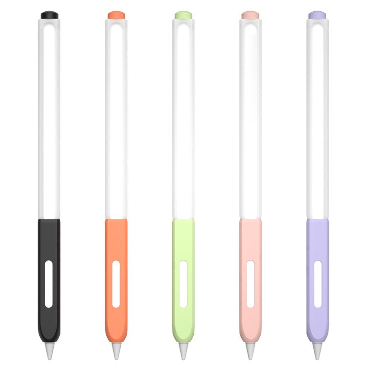 For Apple Pencil Pro / Pencil (2nd Generation) Jelly Stylus Pen Cover Soft Silicone Anti-Drop Protective Sleeve - Black