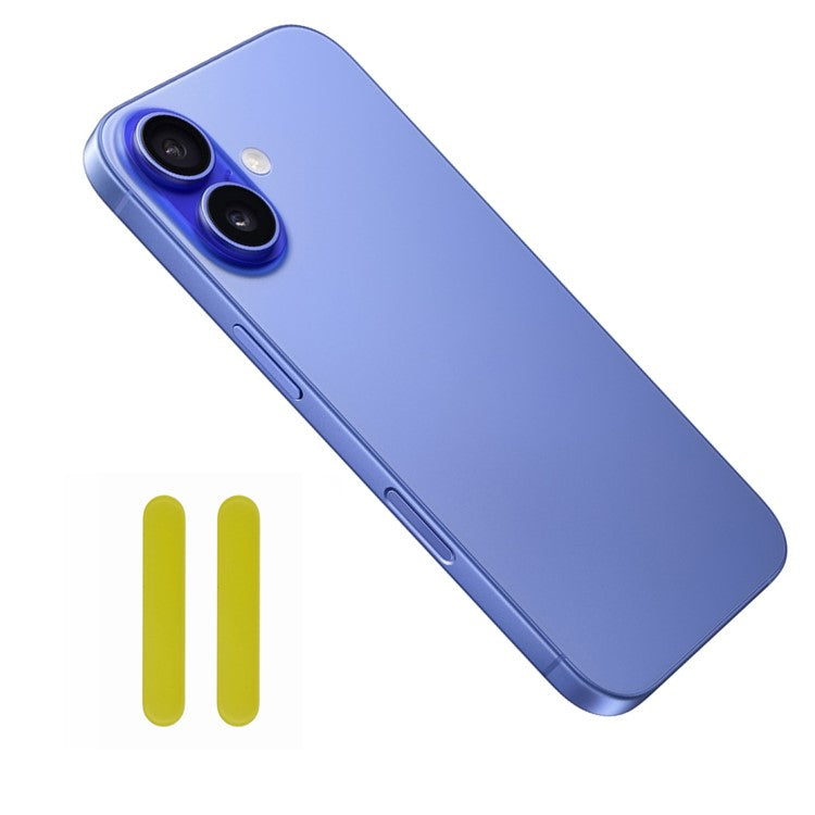 2Pcs Camera Touch Button Protector For iPhone 16  /  16 Plus  /  16 Pro  /  16 Pro Max Tempered Glass Film - Yellow
