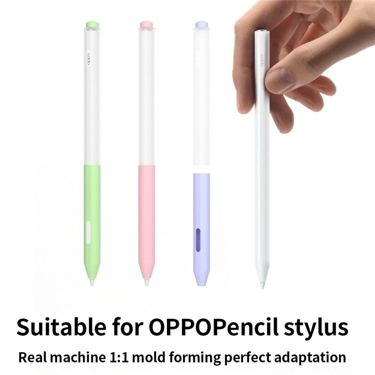For Oppo Pencil Stylus Case Jelly Silicone Sleeve Pencil Protective Cover - Pink